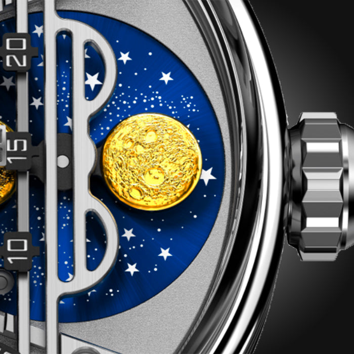 Zbioland Space Series Silver Star Link Swiss Sellita Movement Limited Edition Automatic Watch