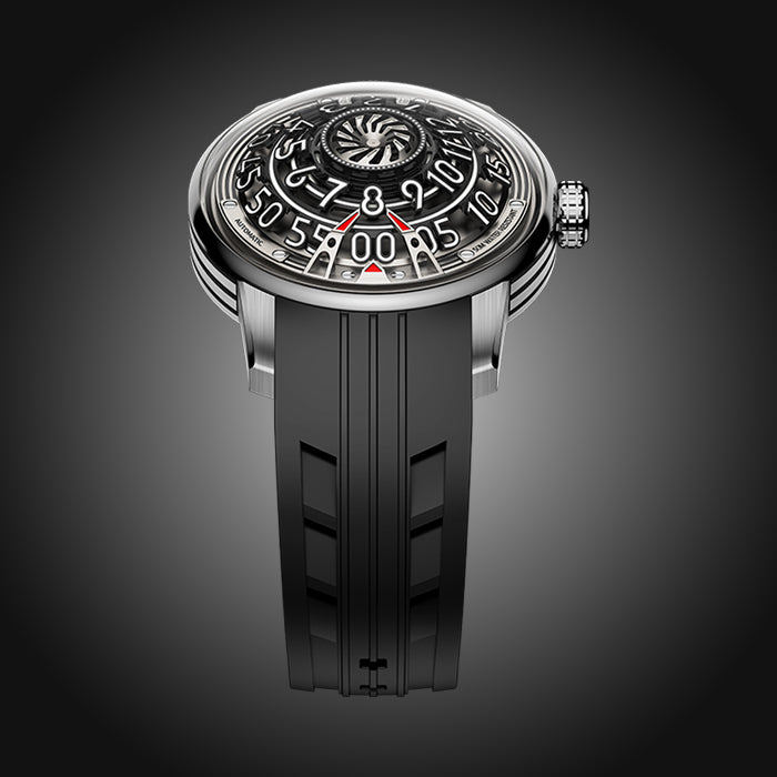 Zbioland Space Series Black Wheel Of Destiny Swiss Sellita Movement Automatic Watch