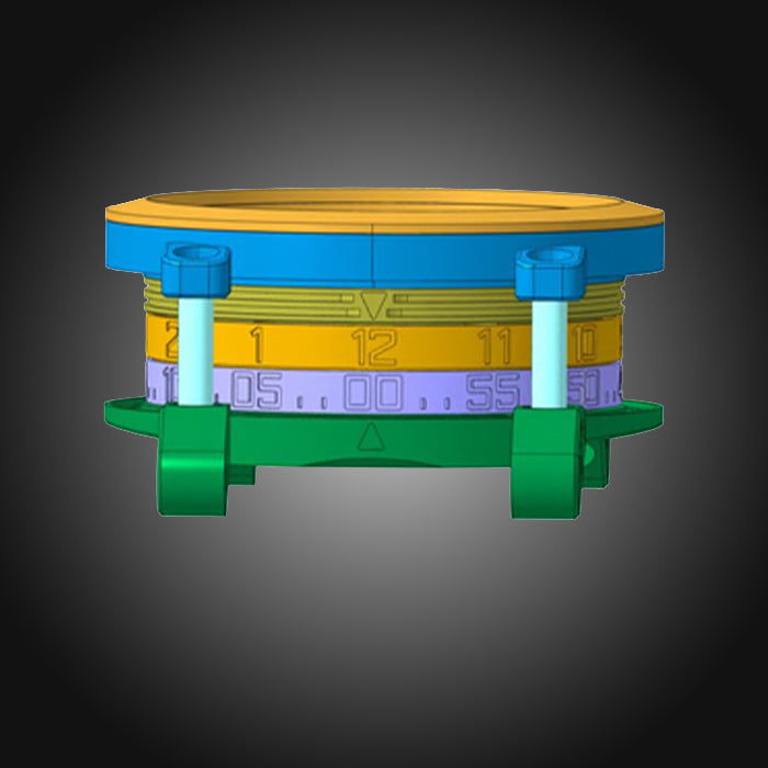 Zbioland Torque Series Red & Blue Radial Engine Japanese Miyota 8215 Movement Automatic Watch