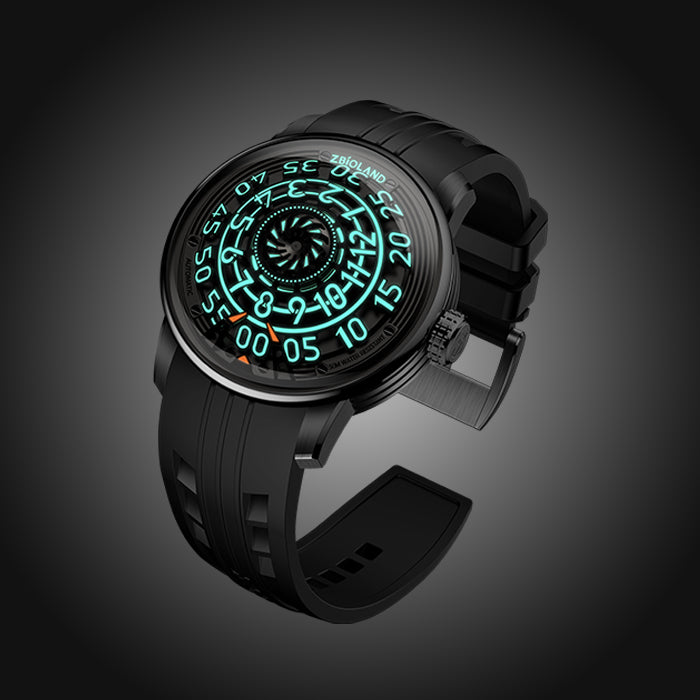 Zbioland Space Series Black Wheel Of Destiny Swiss Sellita Movement Automatic Watch