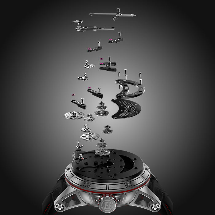 Zbioland Space Series Black Space Rocket Swiss Sellita Movement Automatic Watch