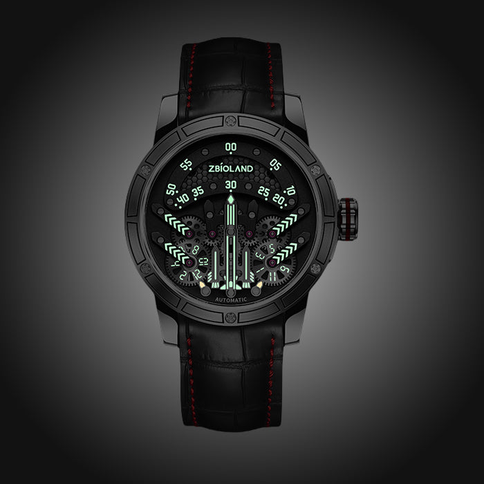 Zbioland Space Series Black Space Rocket Swiss Sellita Movement Automatic Watch