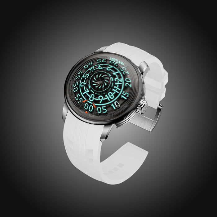 Zbioland Space Series White Wheel Of Destiny Swiss Sellita Movement Automatic Watch