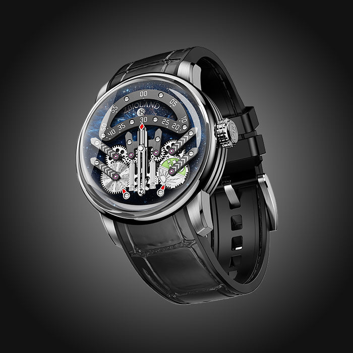 Zbioland Space Series Blue Space Rocket 2.0 Starry Sky Swiss Sellita Movement Limited Edition Automatic Watch