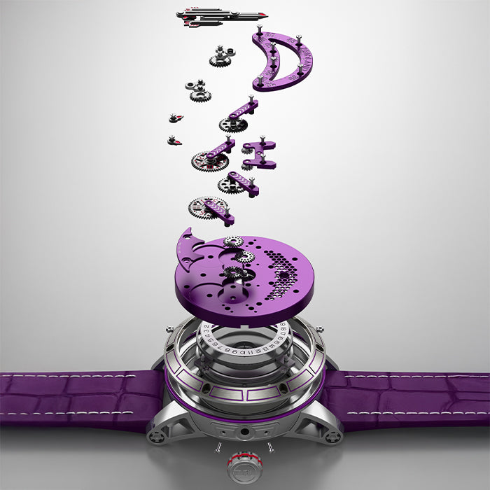 Zbioland Space Series Purple Space Rocket Swiss Sellita Movement Special Limited Edition Automatic Watch