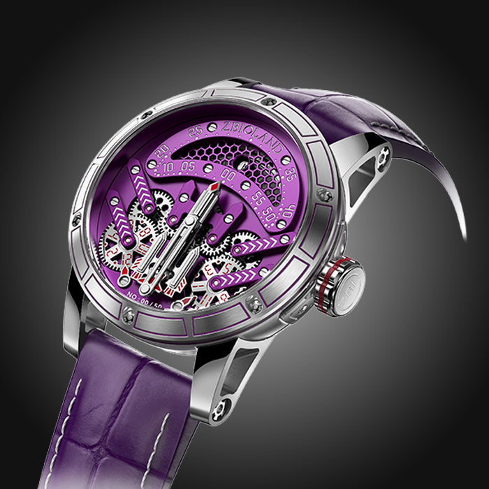 Zbioland Space Series Purple Space Rocket Swiss Sellita Movement Special Limited Edition Automatic Watch