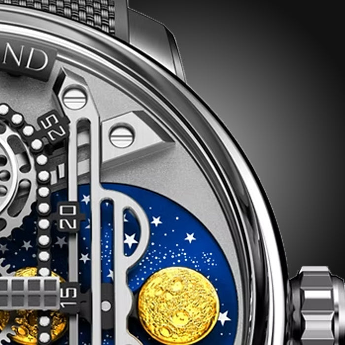 Zbioland Space Series Silver Star Link Swiss Sellita Movement Limited Edition Automatic Watch