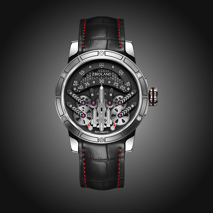 Zbioland Space Series Black Space Rocket Swiss Sellita Movement Automatic Watch